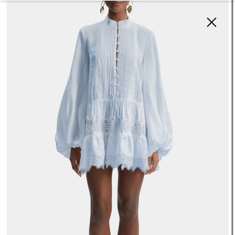 Bardot Antonia Blue Lace Dress